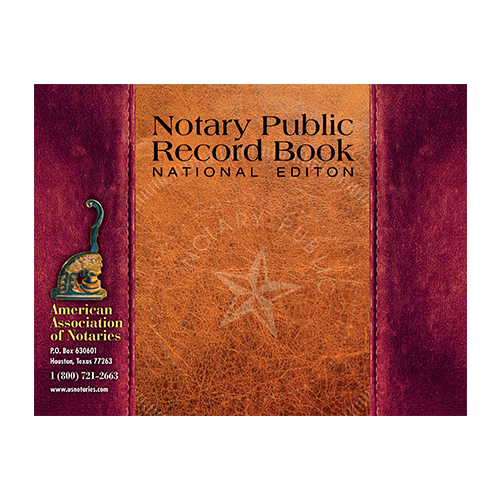 Michigan Notary Public Journal (Record Book) - Leatherette Style Cover