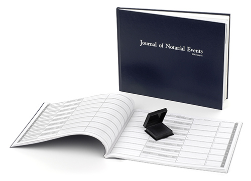 Michigan Hard Cover Notary Journal with Thumbprint Pad