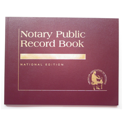 This is our top-of-the-line Michigan notary record book (journal). This attractive book features a contemporary leatherette cover with gold-embossed text finish. Perfectly bound and chronologically numbered so that you can easily detect if the record is ever tampered with. Accommodates over 572 entries (104 pages). Includes complete step-by-step instructions for proper notarial record keeping.