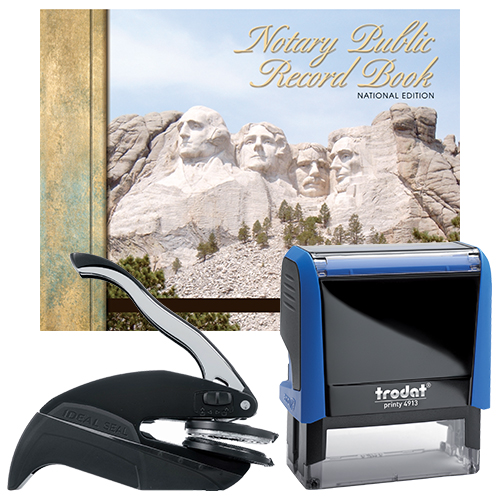 The Michigan notary supplies premier package contains everything you need, to perform your notarial duties correctly and efficiently. The Michigan notary supplies premier package includes handheld notary seal embosser, notary Stamp, and notary journal. The notary seal produces thousands of perfect and consistent notary seal impressions. The notary stamp is available in several case colors and five ink colors, produces thousands of perfect and consistent notary stamp impressions, stamp-after-stamp, without the need for an ink pad or re-inking. The modern, ergonomic design of this stamp soft-touch exterior fits comfortably in your hand and with gentle pressure produces the sharpest Michigan notary stamp impression with ease. An index label allows you to quickly identify your notary stamp and ensures a right-side-up impression. A clear base positioning window guarantees accurate placement of your notary stamp on documents. With the click of a button, the ink pad - which is built into the notary stamp - can easily be accessed for changing or refilling. The notary seal embosser makes with ease and little pressure a clear and crisp raised notary seal impression every time even on thick cardstock paper.